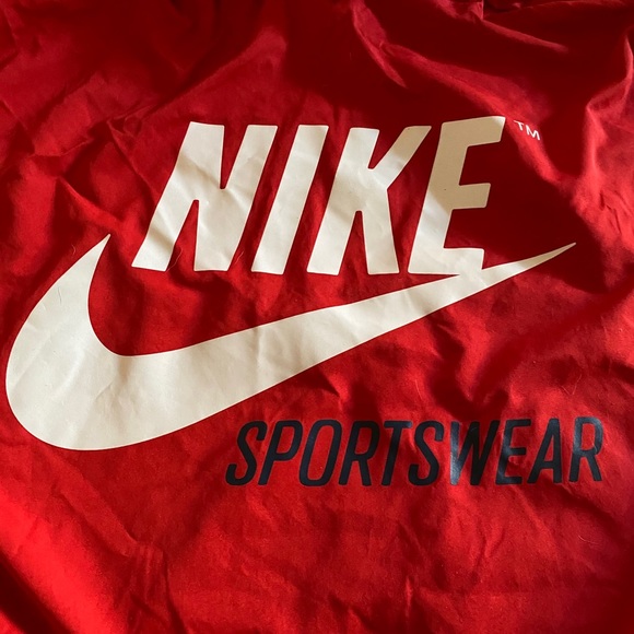 Red and off white cowl neck Nike pullover - Picture 9 of 12